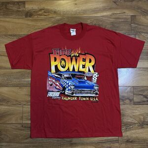 VTG NHRA ‘02 Fire Power Firebird Raceway Double Sided Racing T Shirt Men’s XL ID